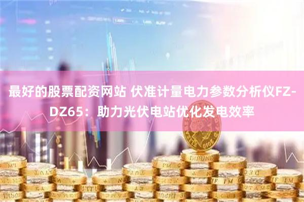 最好的股票配资网站 伏准计量电力参数分析仪FZ-DZ65：助力光伏电站优化发电效率